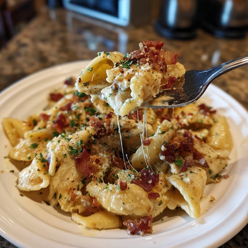 Bacon Ranch Hähnchen Pasta
