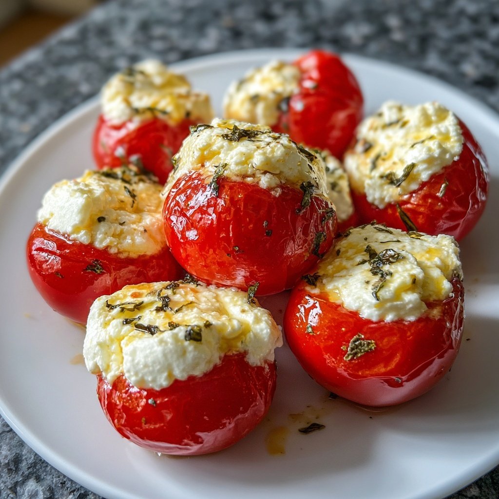 Käse gefüllte Kirschtomaten Feta