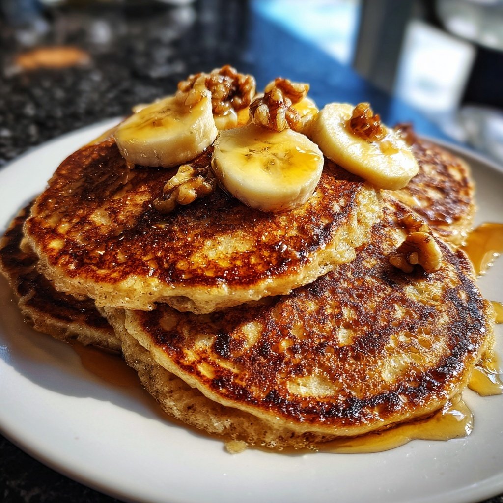 Bananen Walnuss Pfannkuchen Perfektion