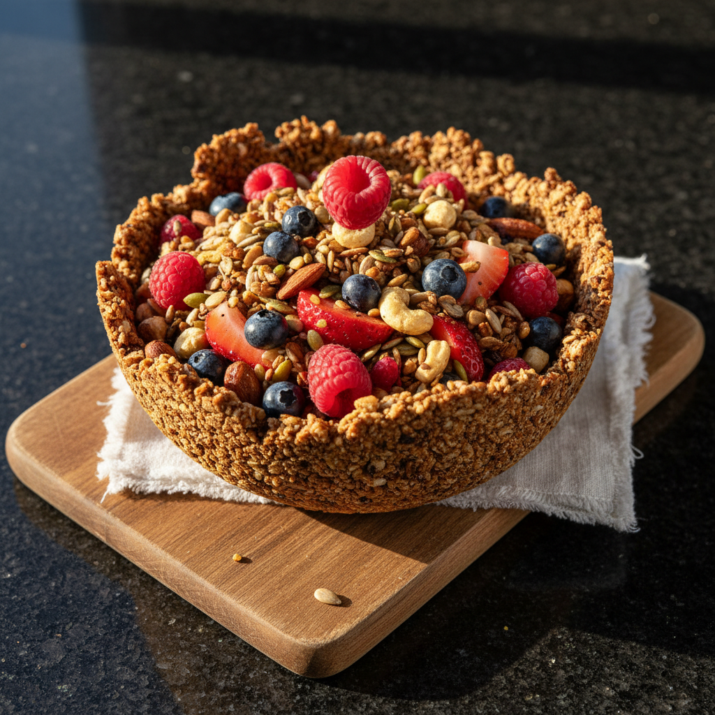 Nuss und Samen Bowl mit Beeren