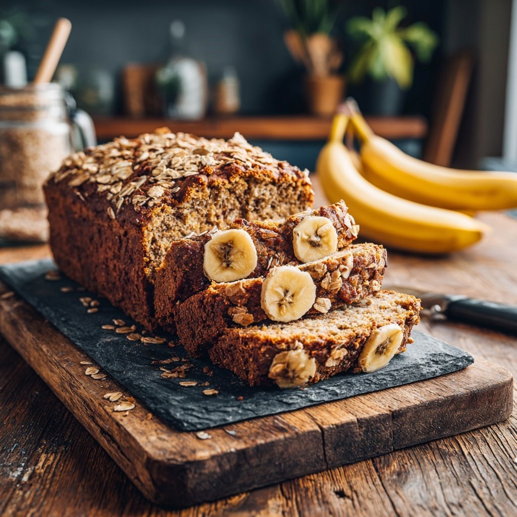 Klassisches Bananen Haferbrot