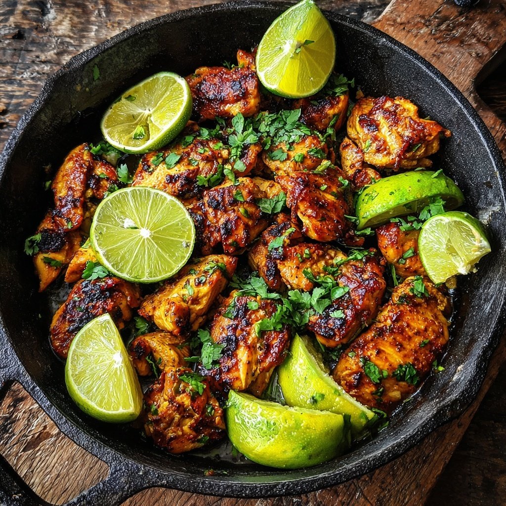 Kokos Limetten Hähnchen Pfanne