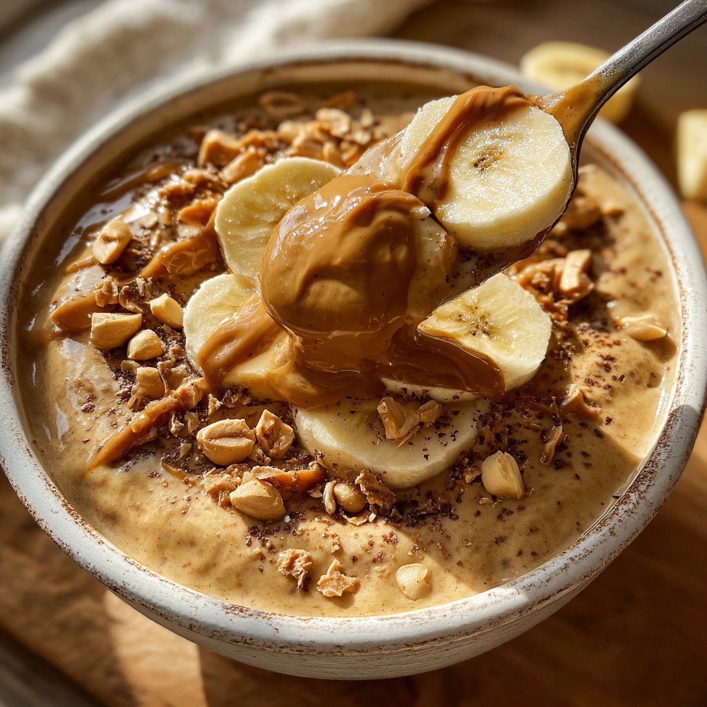 Erdnussbutter Bananen Smoothie Bowl