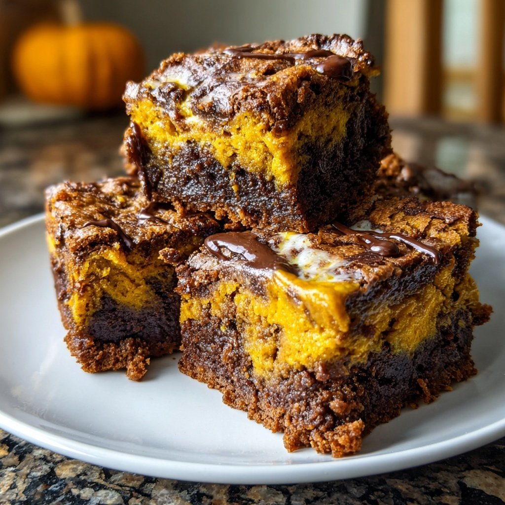 Kürbis Topfen Brownies