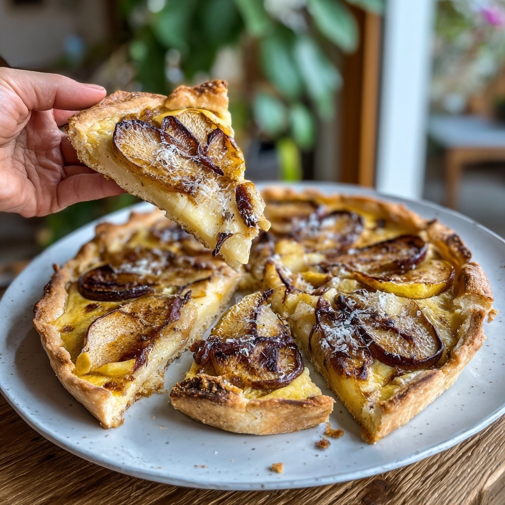 Birnen Wein Tarte elegant