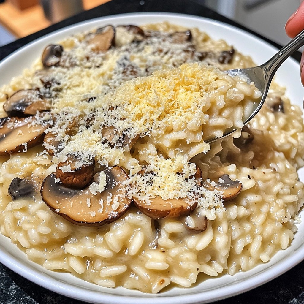 Ofenrisotto mit Pilzen und Parmesan