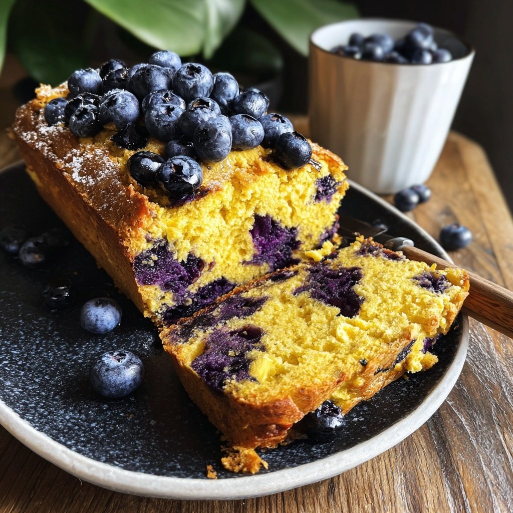 Blaubeeren Zitrone Sauerteig mit Hüttenkäse