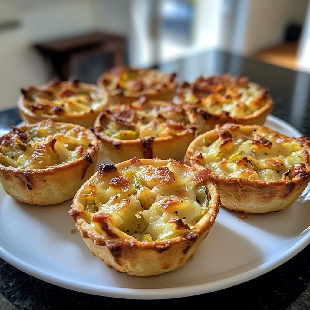 Mini-Quiches mit Lauch und Speck