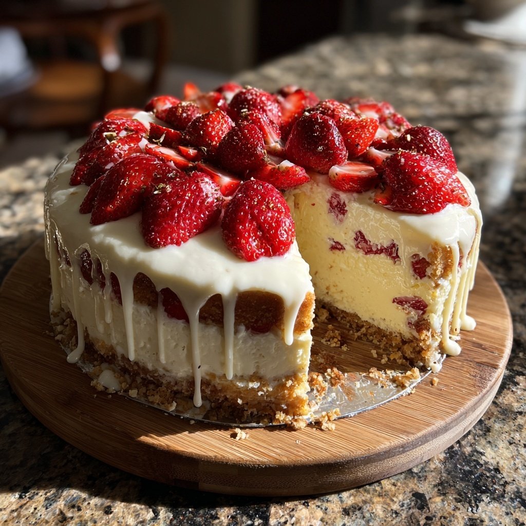 Dessert-Torte mit Erdbeeren