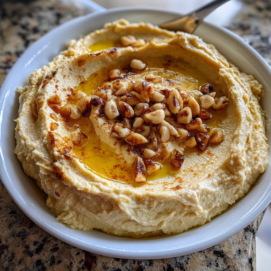 Geröstetes Knoblauch Hummus