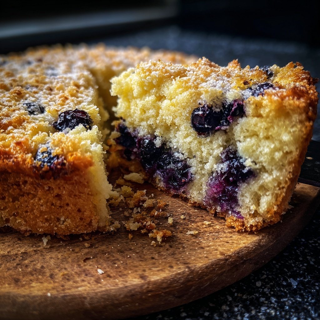 Blaubeeren Zitrone Sauerteig mit Kokosflocken
