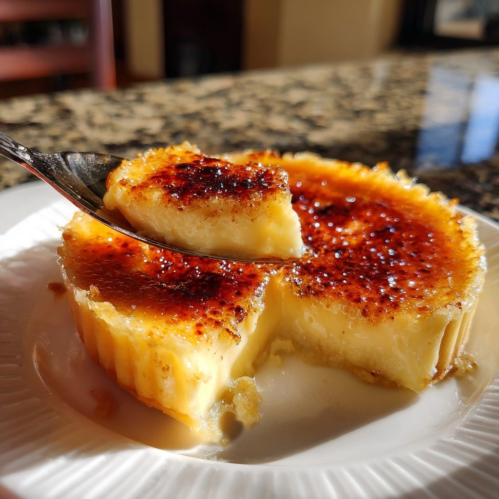 Einfache Crème Brûlée Vanille Fackel