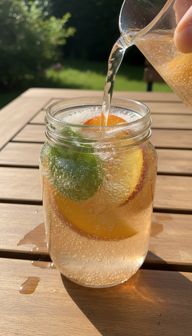 Pfirsich Basilikum Limonade