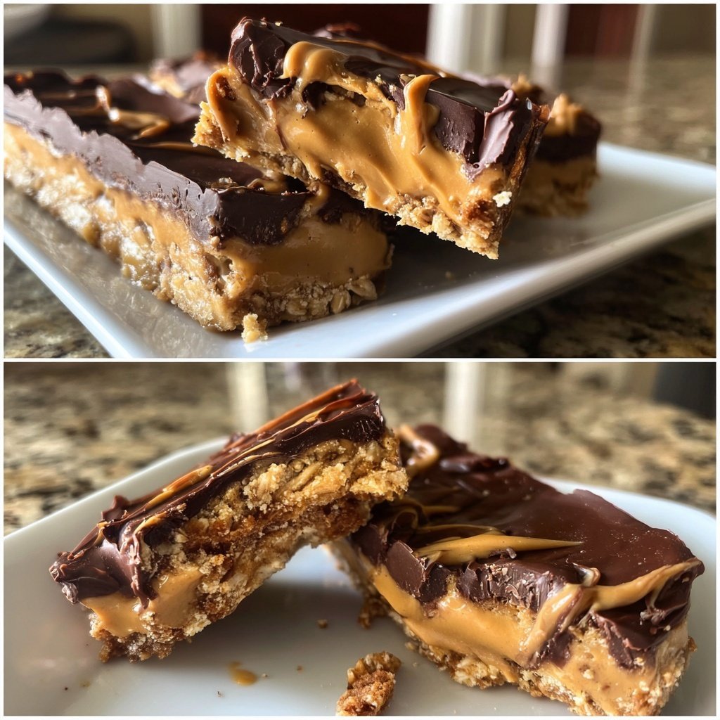 Erdnussbutter Schoko Snackriegel