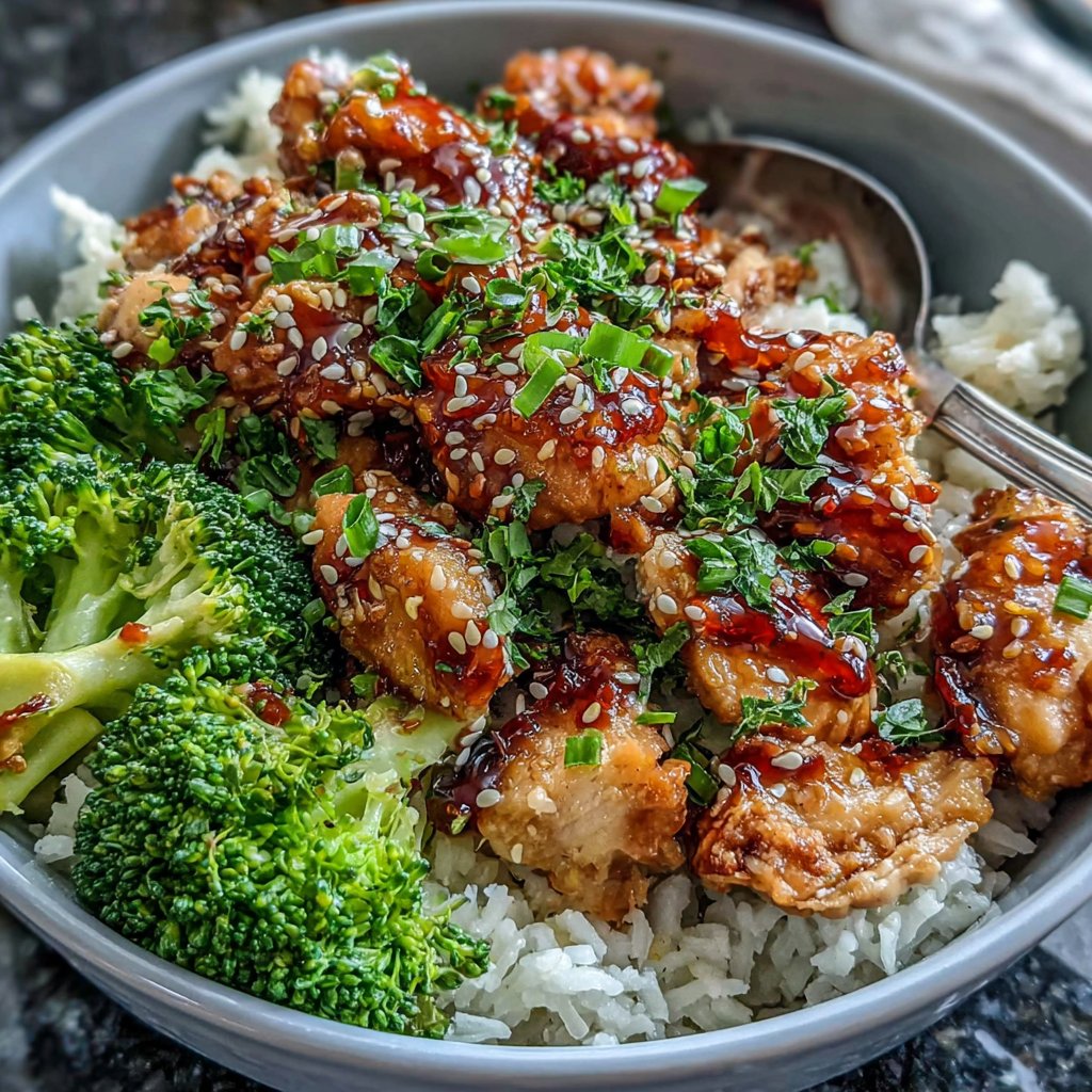 Sesam Ingwer Hähnchen Bowl