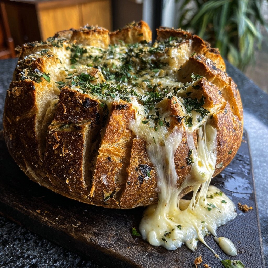 Käse Fondue Brotlaib