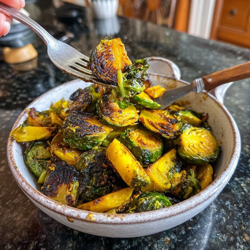 Heilbutt Rosenkohl Pfanne leicht