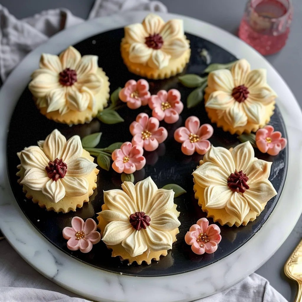 Marzipanblüten (Marzipan-Spritzgebäck)