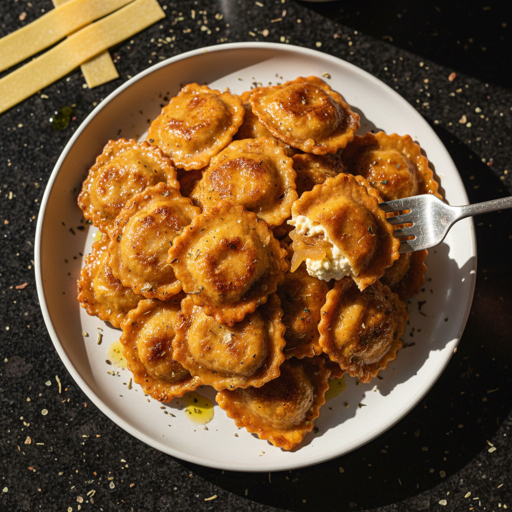 Karamellisierte Zwiebel Ravioli