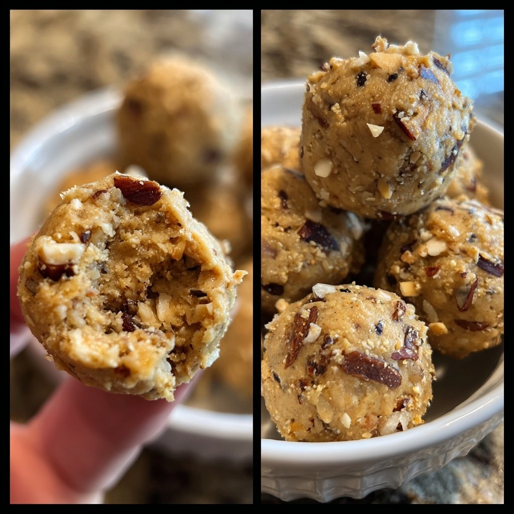 Erdnussbutter Mandel Energiekugeln