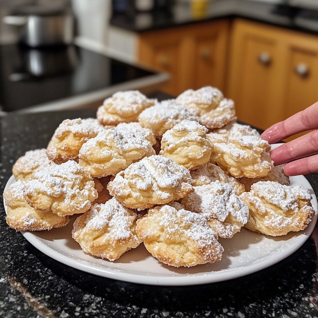 Schokomandeln mit Puderzucker