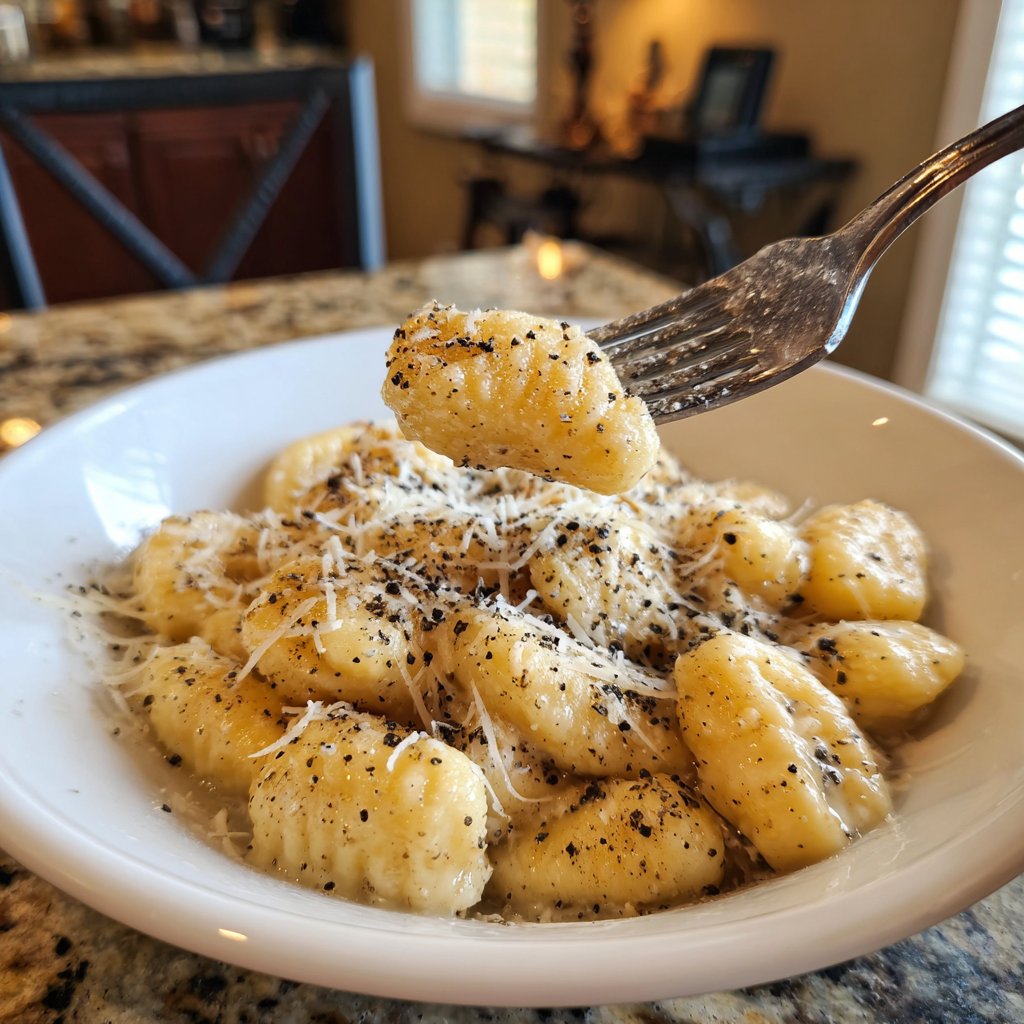 Gnocchi Cacio e Pepe einfach köstlich