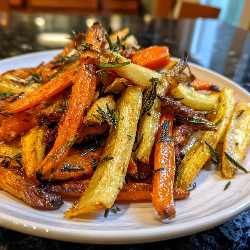 Gebratenes Wurzelgemüse mit Kräutern