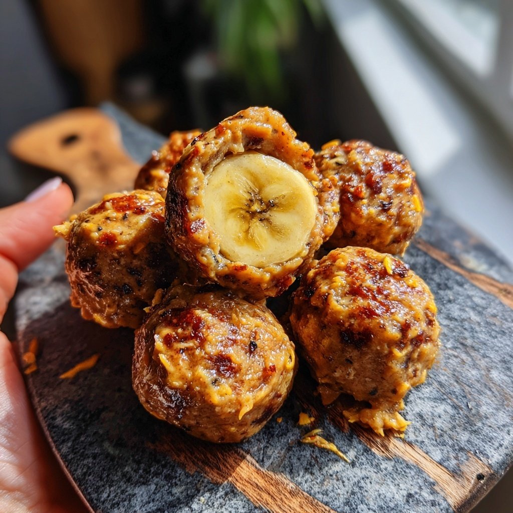 Chunky Peanut Butter and Banana Nibbles