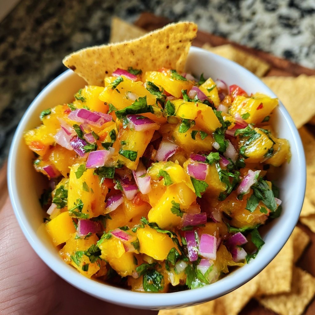 Einfache Mango Salsa