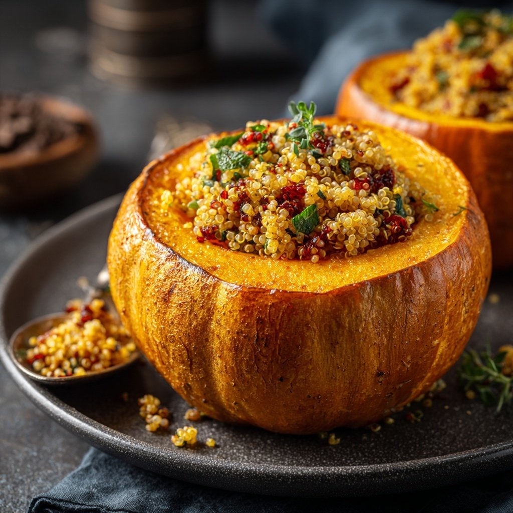Gefüllter Eichelkürbis mit Quinoa