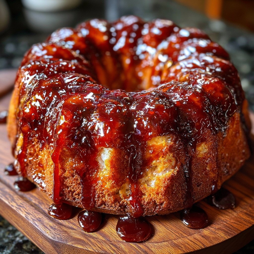 Schinken mit Kirsch Bourbon Glasur