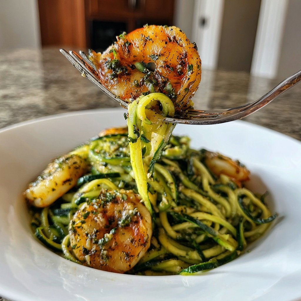 Zucchini Nudeln Mit Garnelen