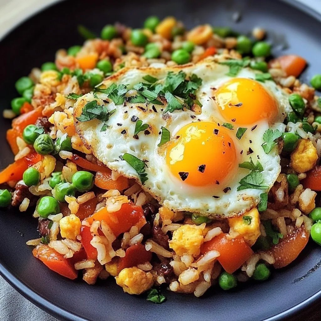 Gebratener Reis mit Gemüse und Ei