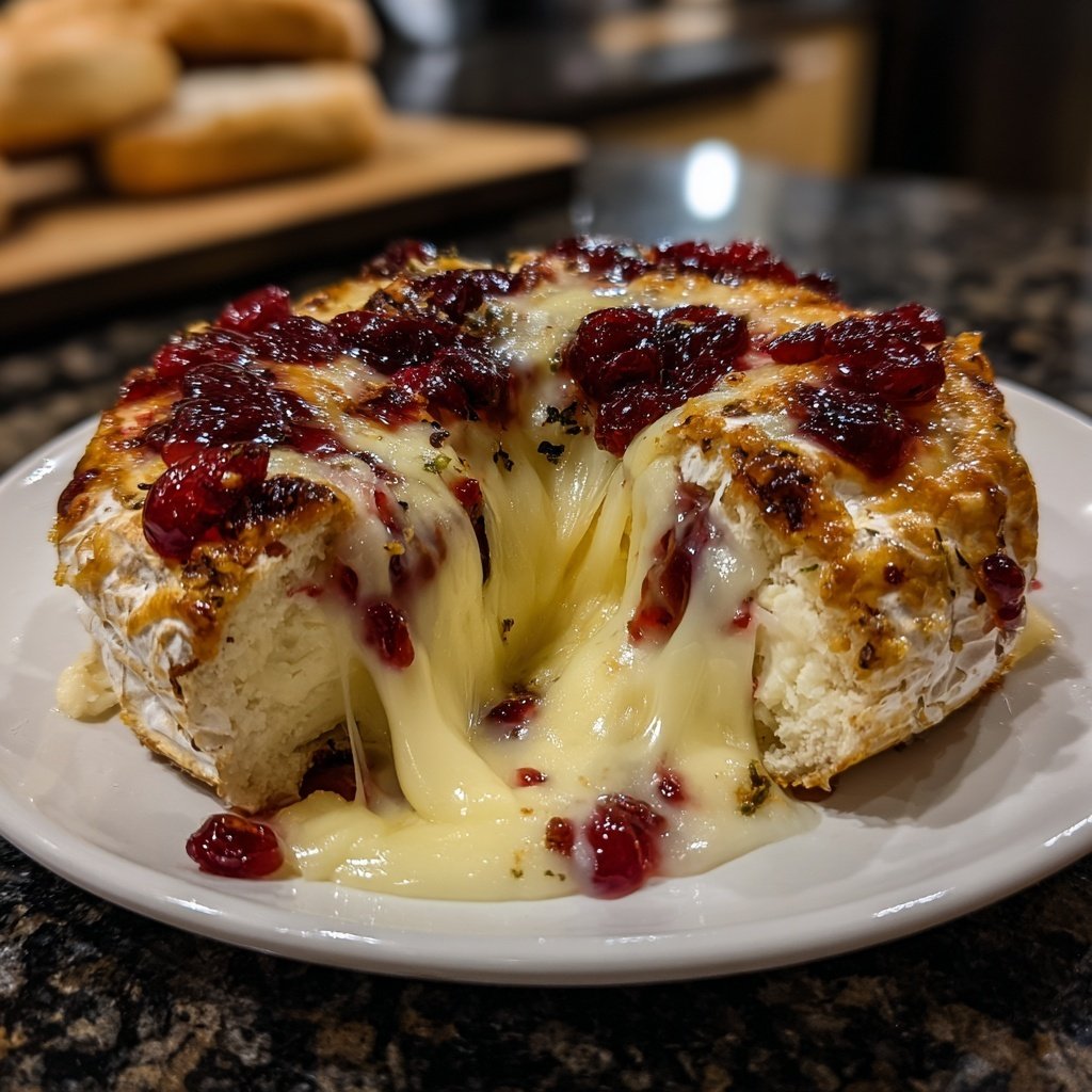 Gebackener Camembert mit Cranberry Kompott