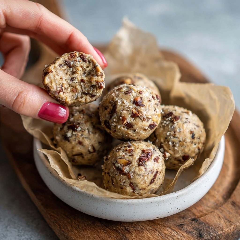 Erdnussbutter Bananen Energiekugeln