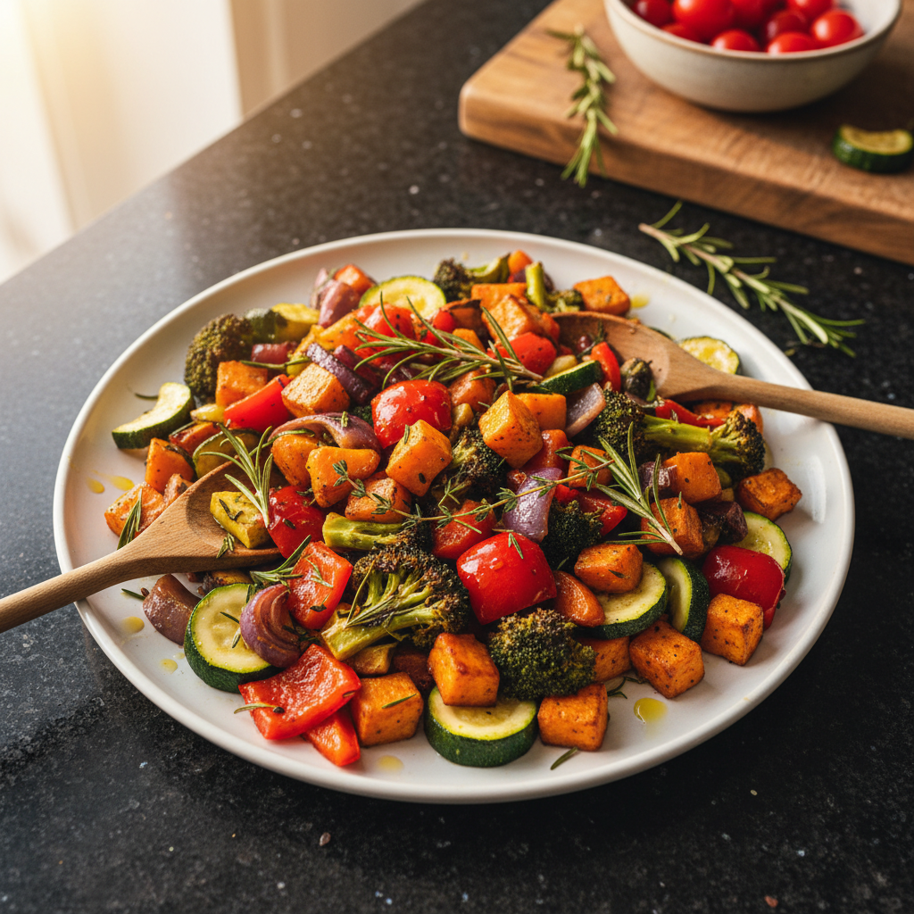 Deftiger Gebackener Gemüse Salat